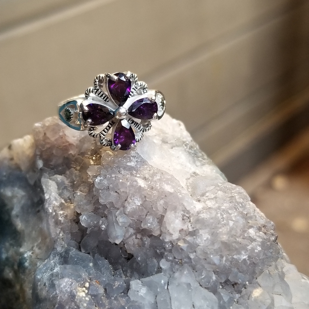 Amethyst And 925 Ring - image 1